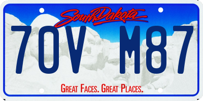 SD license plate 70VM87