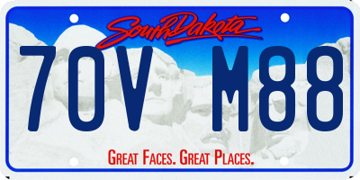 SD license plate 70VM88