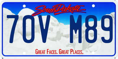 SD license plate 70VM89