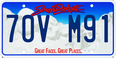 SD license plate 70VM91