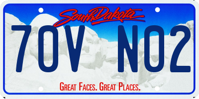 SD license plate 70VN02