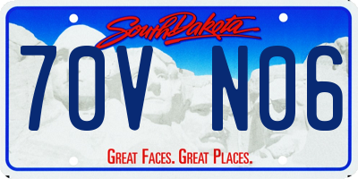 SD license plate 70VN06