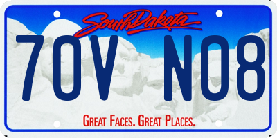 SD license plate 70VN08