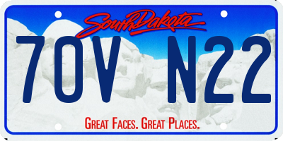 SD license plate 70VN22