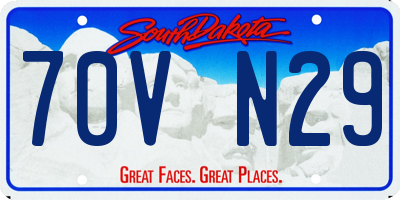 SD license plate 70VN29