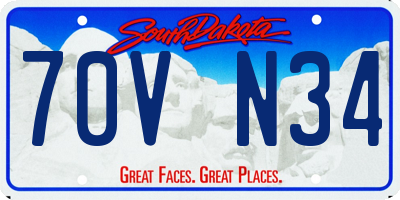 SD license plate 70VN34