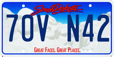 SD license plate 70VN42