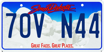 SD license plate 70VN44