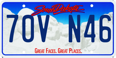 SD license plate 70VN46