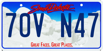 SD license plate 70VN47