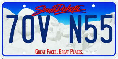 SD license plate 70VN55