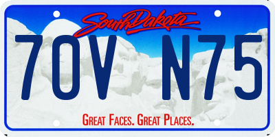 SD license plate 70VN75