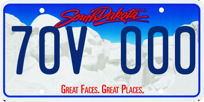 SD license plate 70VO00