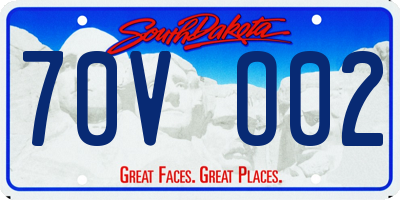 SD license plate 70VO02