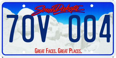 SD license plate 70VO04
