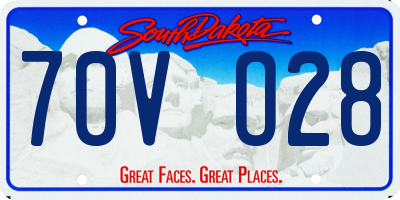 SD license plate 70VO28