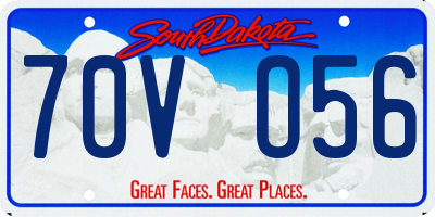 SD license plate 70VO56