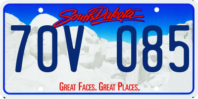 SD license plate 70VO85