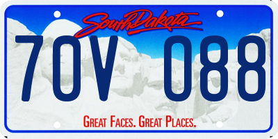 SD license plate 70VO88
