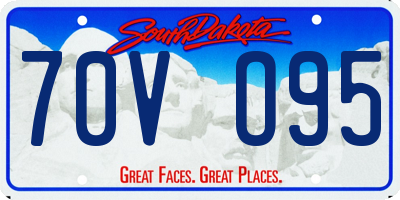 SD license plate 70VO95