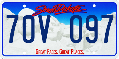 SD license plate 70VO97