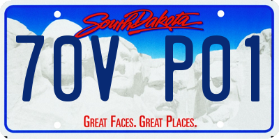 SD license plate 70VP01