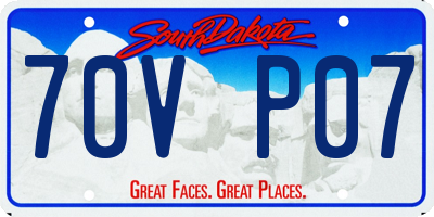 SD license plate 70VP07