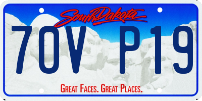 SD license plate 70VP19