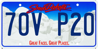 SD license plate 70VP20