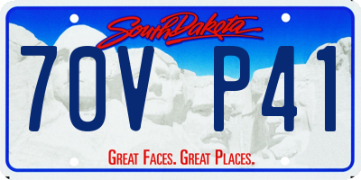 SD license plate 70VP41