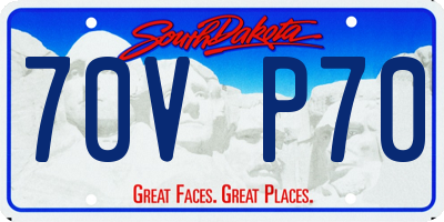 SD license plate 70VP70