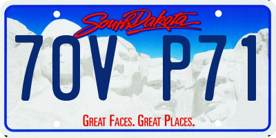 SD license plate 70VP71