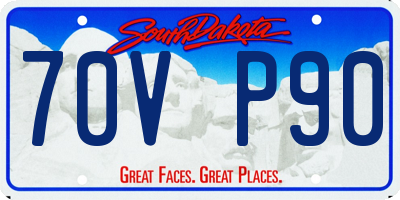 SD license plate 70VP90