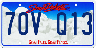 SD license plate 70VQ13