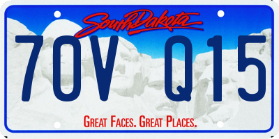 SD license plate 70VQ15