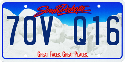 SD license plate 70VQ16