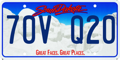 SD license plate 70VQ20