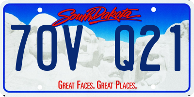 SD license plate 70VQ21