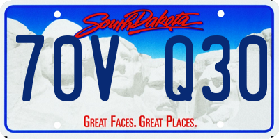 SD license plate 70VQ30