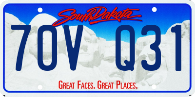 SD license plate 70VQ31