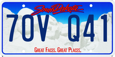 SD license plate 70VQ41