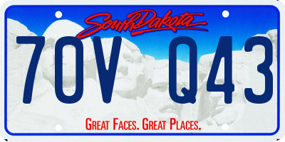 SD license plate 70VQ43