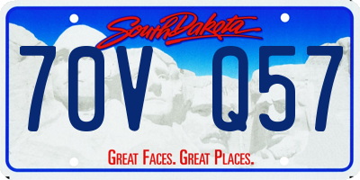 SD license plate 70VQ57