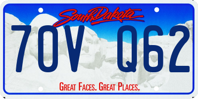 SD license plate 70VQ62