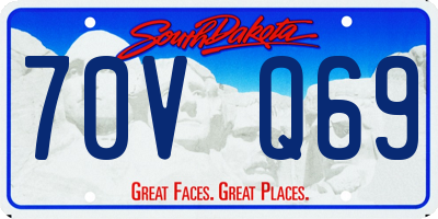 SD license plate 70VQ69