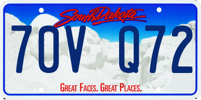 SD license plate 70VQ72