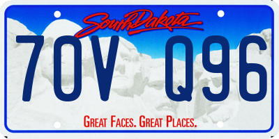 SD license plate 70VQ96