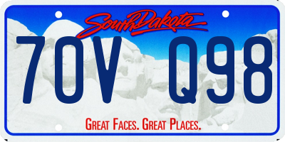 SD license plate 70VQ98