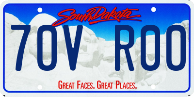 SD license plate 70VR00