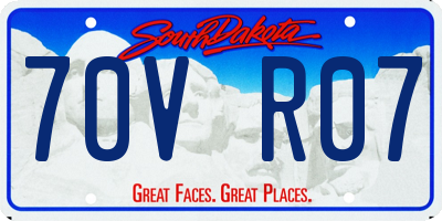 SD license plate 70VR07